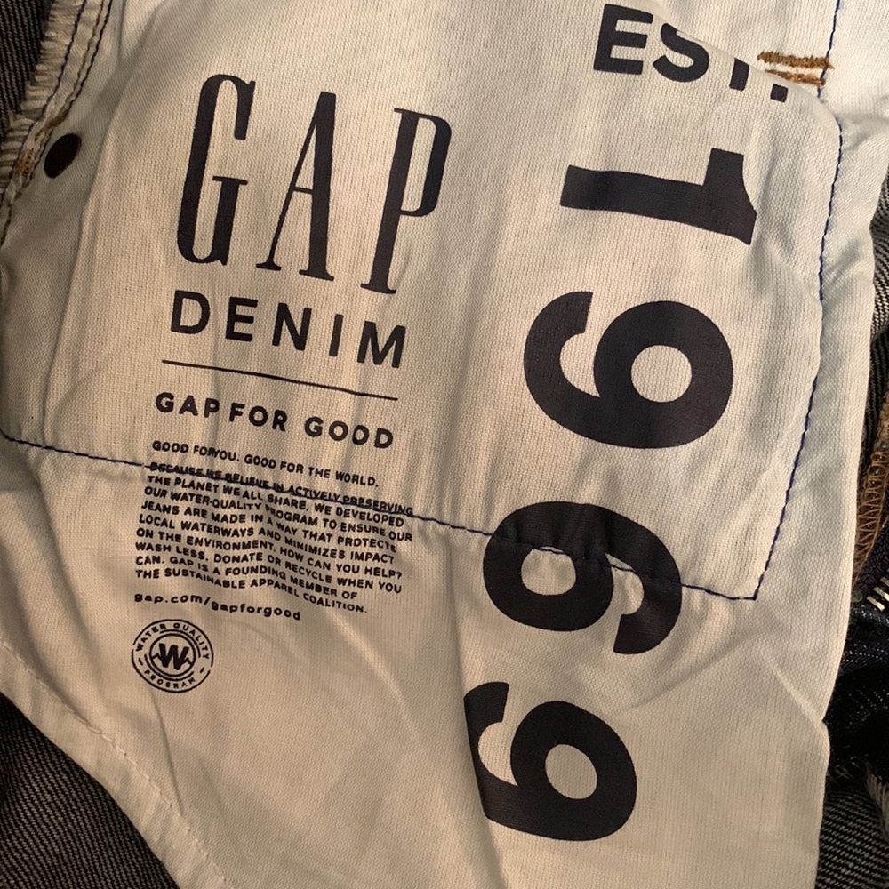 Gap 1969 MEN Jeans Dark Blue Rinse Gap Size 32 Waist 30 Length Straight Leg - Picture 5 of 9